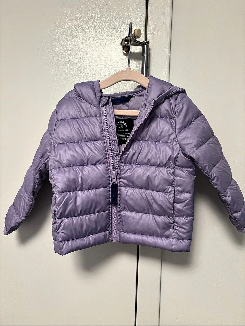 Primary Baby Lightweight Puffer Jacket Purple Size 6-12 months